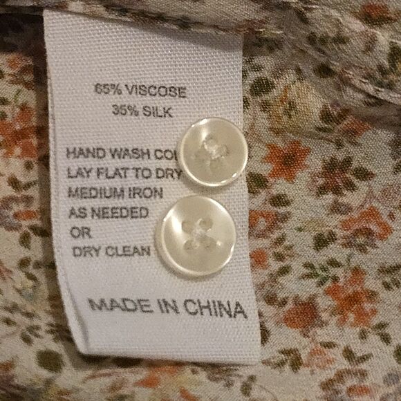 Trovata Birds Of Paradis S Silk Blend Jacquelin Bellflower Ditsy Print Luxury - Picture 6 of 10